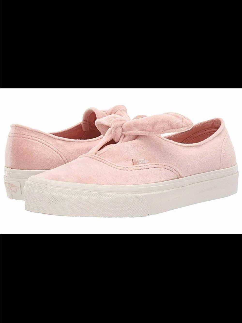 Vans Authentic Knotted Slip-On Pink Velvet Sneakers Women’s 7